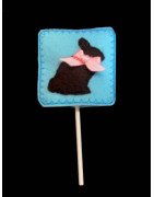 Bunny Silhouette Lollipop Holder
