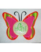 Monogram Butterfly Design