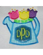 Monogram Tulips Design