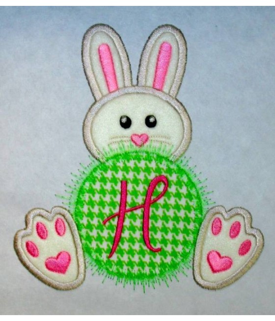 Monogram Bunny with Feet Design