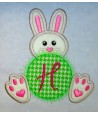 Monogram Bunny with Feet Design