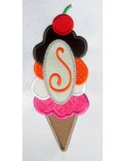 Monogram Ice Cream Cone
