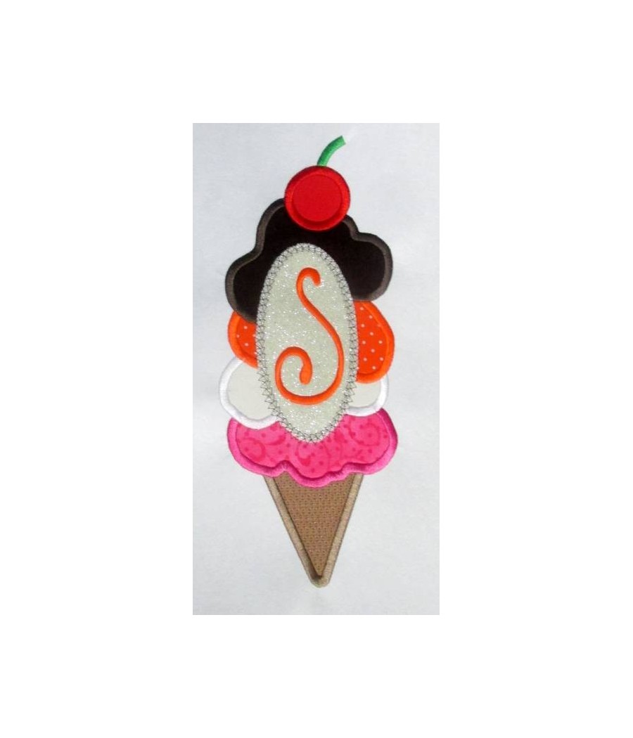 Monogram Ice Cream Cone