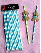 Teddy Bear Straw Buddie