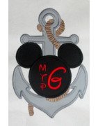Mouse Head Anchor Boy Monogram