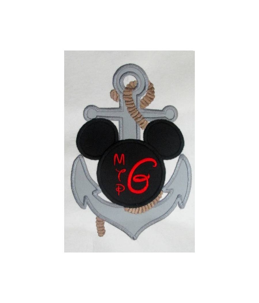 Mouse Head Anchor Boy Monogram