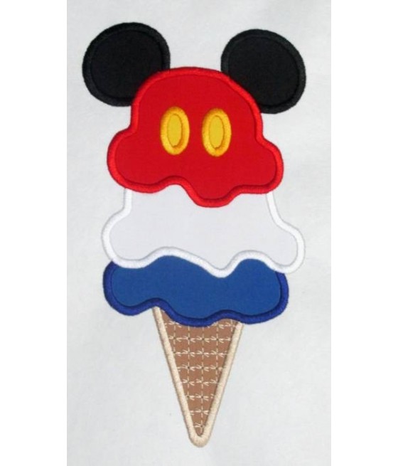 Red White Blue Mouse Ice Cream