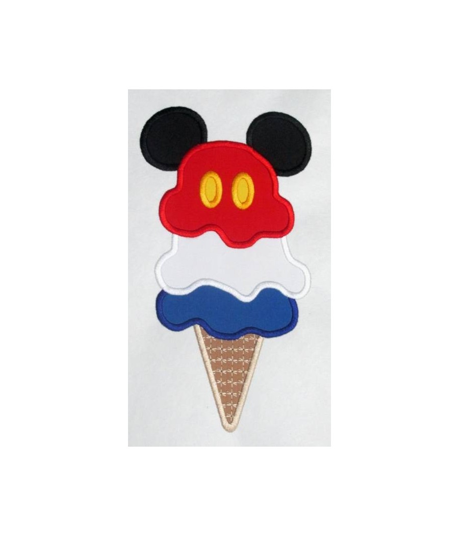 Red White Blue Mouse Ice Cream