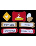 In Hoop Farm Fresh Eggs Yard Sign
