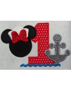 Applique Ms Mouse Sailor Numbers