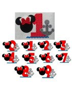 Applique Ms Mouse Sailor Numbers