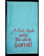 Bad Apple Kitchen Towel Saying