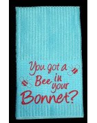 Bee Bonnet Kitchen Towel Saying
