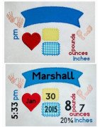 Hands and Feet Birth Announcement