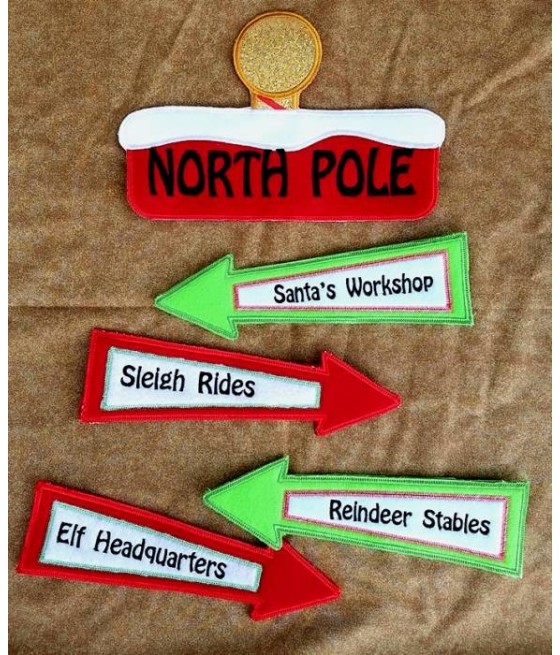 In Hoop North Pole Yard Sign