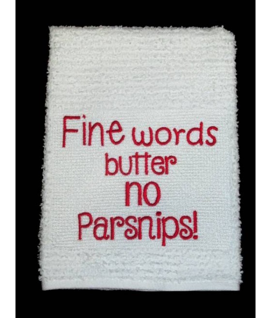 Parsnips Towel Saying