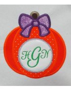 Monogram Pumpkin with Bow