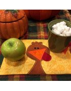 In Hoop Wacky Turkey Mug Rug