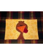 In Hoop Wacky Turkey Mug Rug