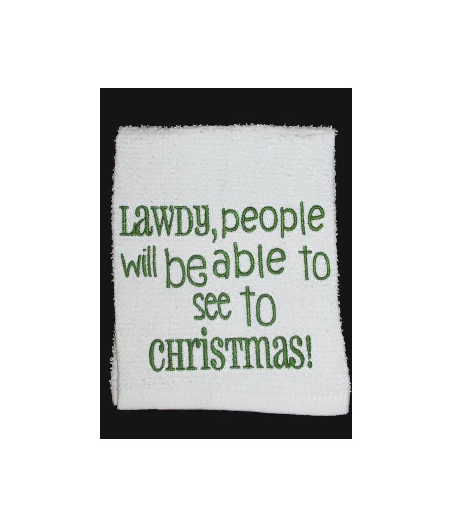 See To Christmas Kitchen Towel Saying