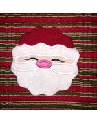 In Hoop Santa Face Mug Rug