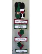 Wine Is the Time Yard Sign