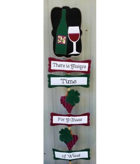 Wine Is the Time Yard Sign