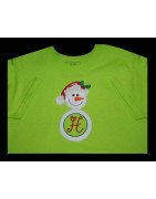 Monogram Snowman Design