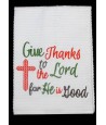 Give Thanks Kitchen Towel Saying