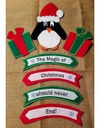 In Hoop Penguin Yard Sign