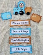  In Hoop New Baby Boy Yard Sign
