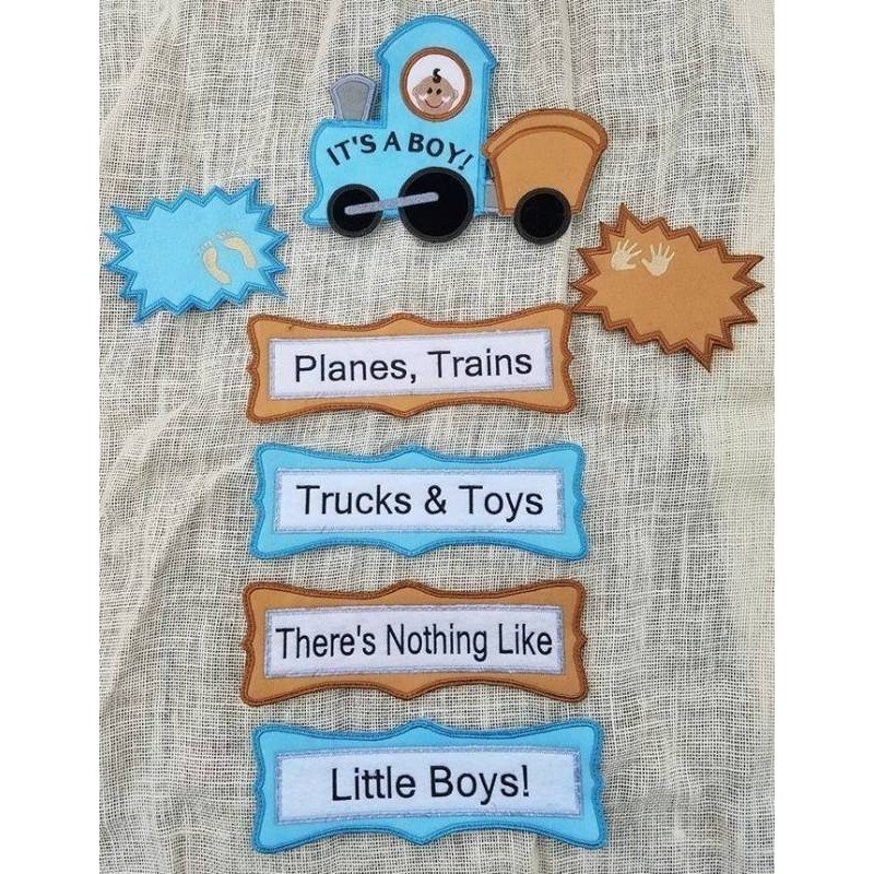  In Hoop New Baby Boy Yard Sign