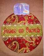 In Hoop Christmas Ornament Mug Rug