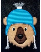 Fringe Bear in Hat Applique