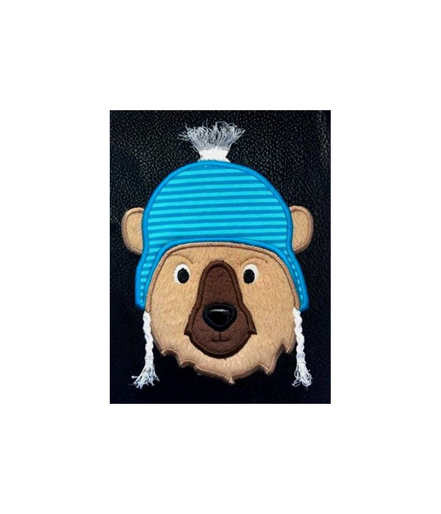 Fringe Bear in Hat Applique