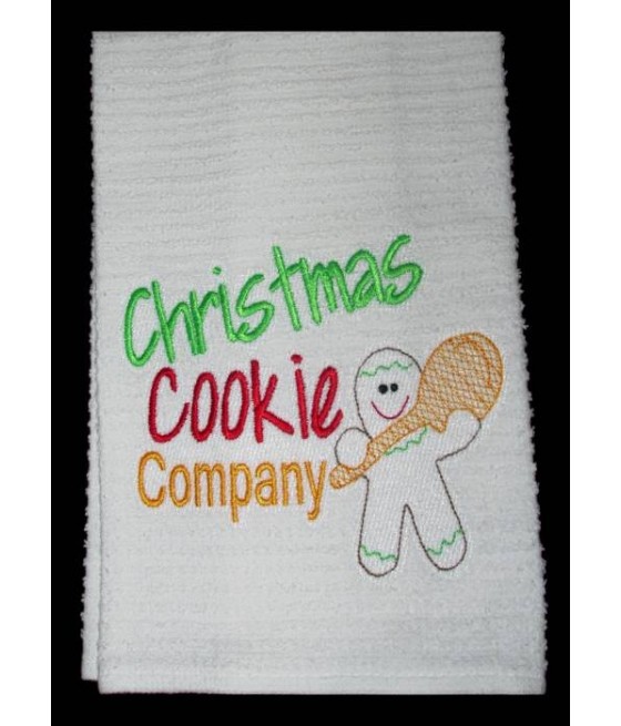 Christmas Cookie Co Towel Saying
