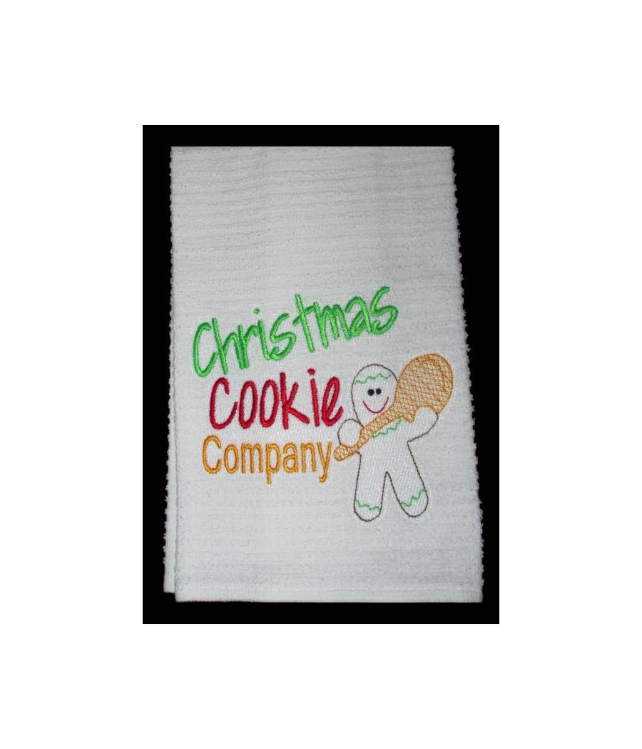 Christmas Cookie Co Towel Saying