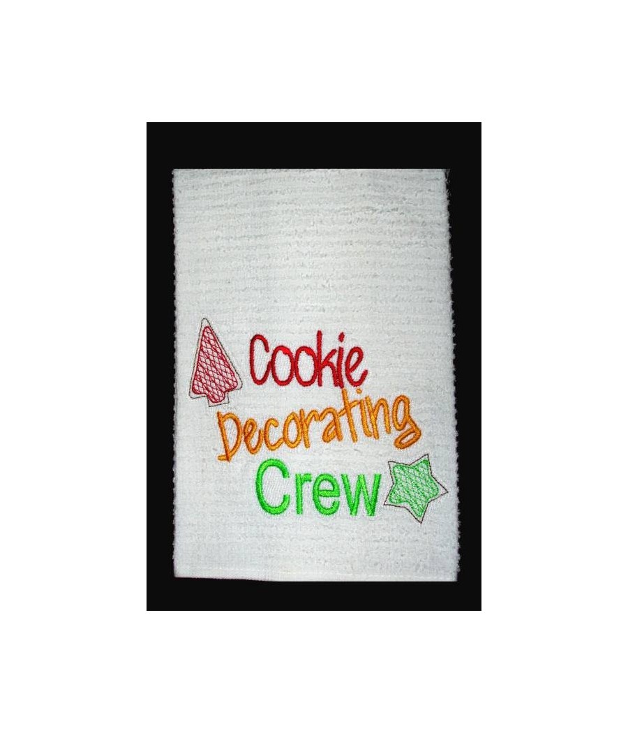 Cookie Decorating Crew Towel Saying
