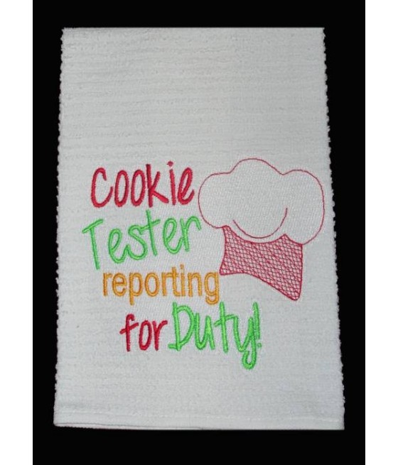 Cookie Tester Towel Saying