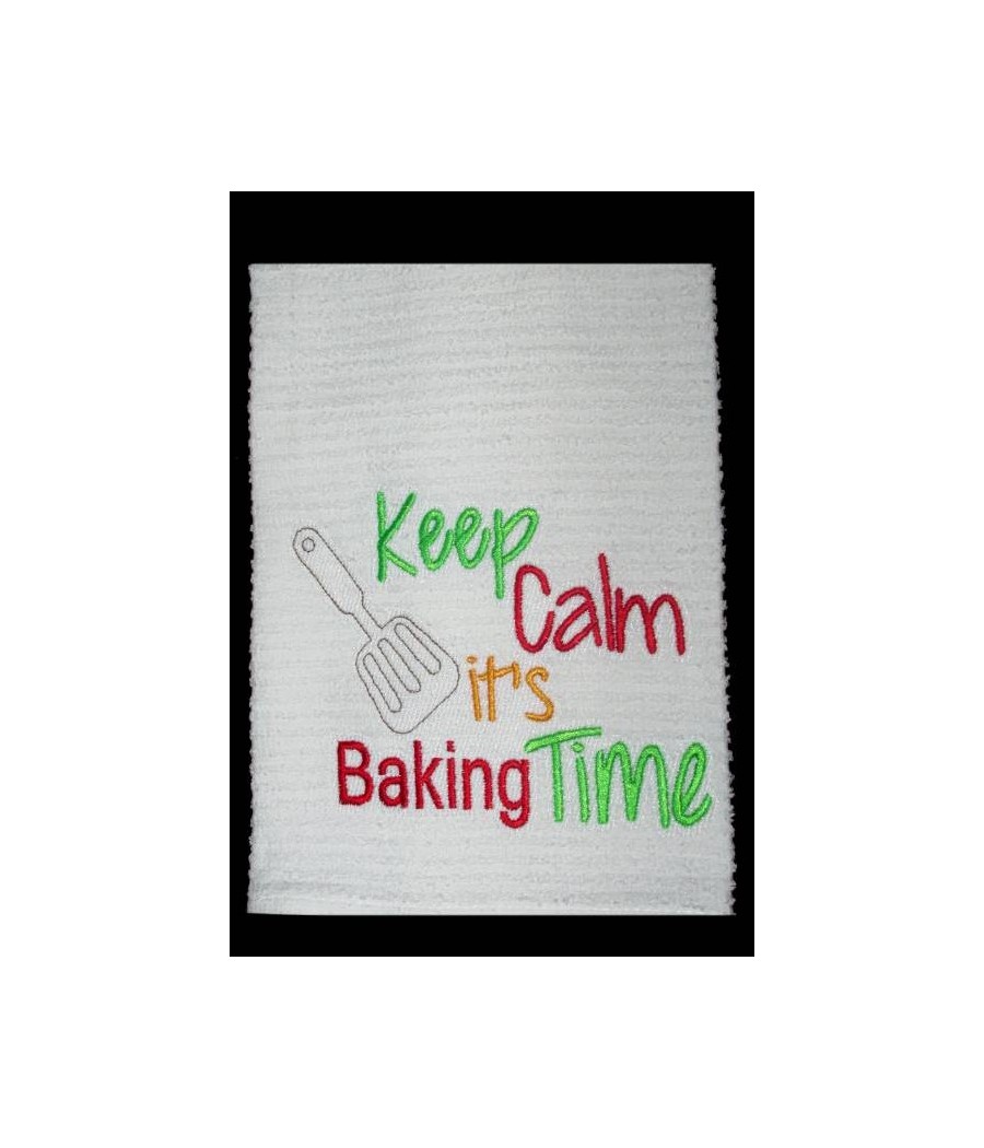 Keep Calm Baking Towel Saying