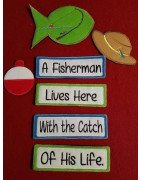 In Hoop Fishing Yard Sign