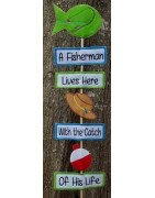 In Hoop Fishing Yard Sign