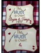 The Hunt is Over Wedding Saying