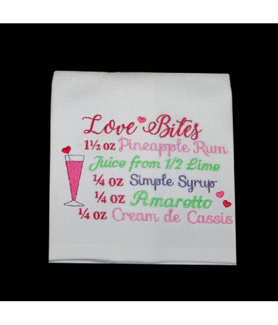 Love Bites Kitchen Towel Design