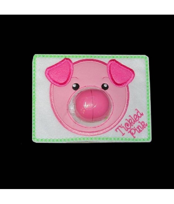 In Hoop Tickled Pink Pig Lip/Candy Balm Holder