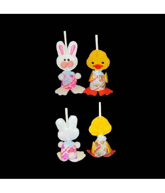  In Hoop Lollipop Pals Duck and Bunny