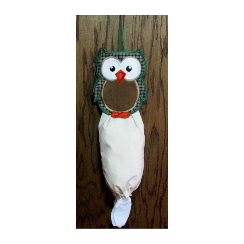 In Hoop Recycle Plastic Bag Storage Owl