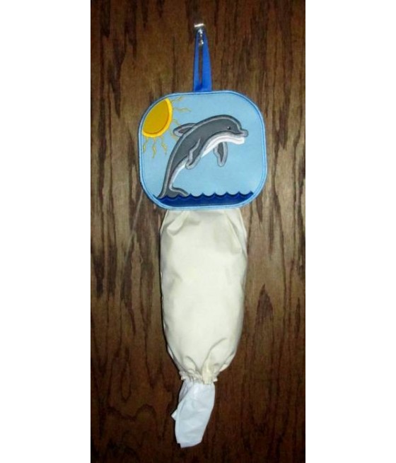 In Hoop Recycle Plastic Bag Storage Dolphin