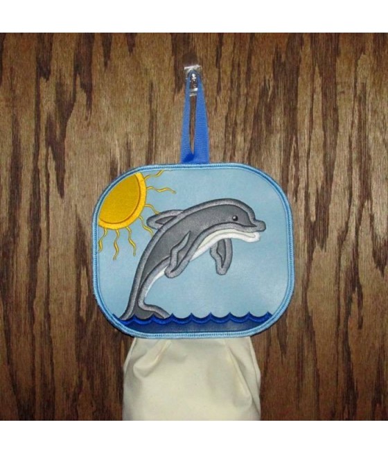 In Hoop Recycle Plastic Bag Storage Dolphin