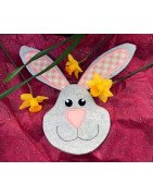 In Hoop Bunny Mug Rug